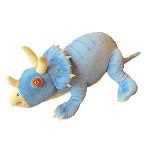 TRICERATOPS Plush Dinosaur Blue Stuffed Animal Whisper Soft Mills 23"